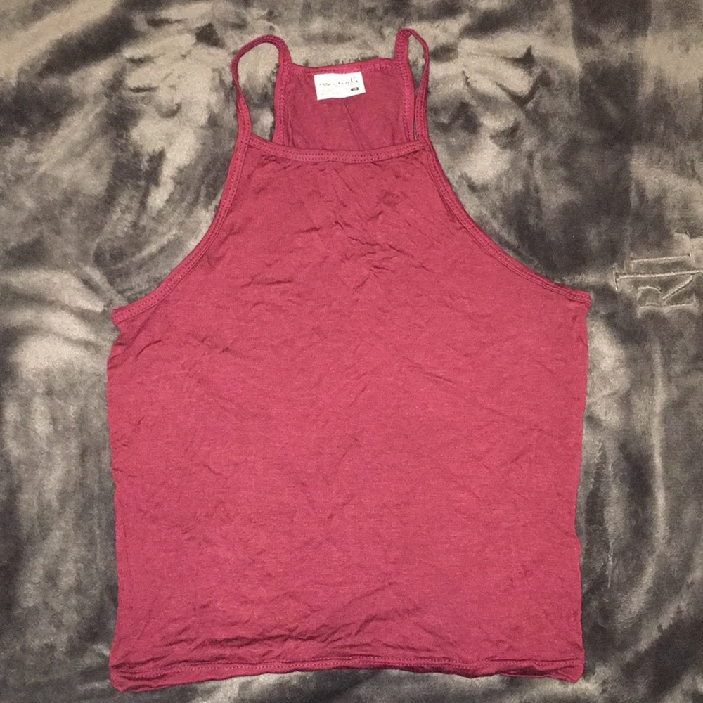 Maroon tank Crop Top